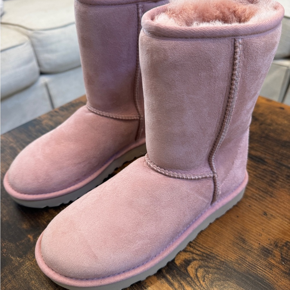 Girls UGG Pink Suede Winter Boots